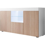 Muebles bonitos - buffet de salon bas 3 portes avec led 150x80x40cm meuble de rangement modèle natolia ... Muebles bonitos - buffet de salon bas 3 portes avec led 150x80x40cm meuble de rangement modèle natolia ...