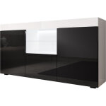 Lettiemobili - buffet de salon bas avec led bleue 135x72x34cm meuble de rangement modèle sefora couleur ... Lettiemobili - buffet de salon bas avec led bleue 135x72x34cm meuble de rangement modèle sefora couleur ...