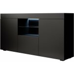 Lettiemobili - buffet de salon bas avec led bleue 135x72x34cm meuble de rangement modèle sefora couleur ... Lettiemobili - buffet de salon bas avec led bleue 135x72x34cm meuble de rangement modèle sefora couleur ...