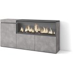 Buffet salon et cuisine, meuble de rangement, commode, 160, 3 portes, chemin�e �lectrique xxl, style ...