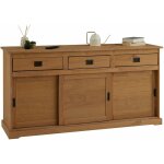 Idimex ? buffet en pin massif 116x73x35 cm ? 3 tiroirs et 3 portes ? finition lasur�e brun ? design traditionn ...
