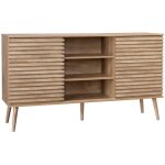 Sweeek - buffet scandinave décor bois avec 2 portes coulissantes rainurées et 4 étagères. buffet bas. ... Sweeek - buffet scandinave décor bois avec 2 portes coulissantes rainurées et 4 étagères. buffet bas. ...