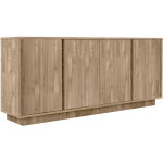 Buffet scandinave finition bois chêne 4 portes l180 cm como Buffet scandinave finition bois chêne 4 portes l180 cm como