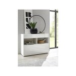 Azura home design ? buffet soprano blanc 111 cm ? structure agglom�r� bois 16 mm ? fa�ades 22 mm ? charni�res ...