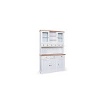 M&s - buffet vaisselier 5 portes, 6 tiroirs en pin blanc et naturel - maine M&s - buffet vaisselier 5 portes, 6 tiroirs en pin blanc et naturel - maine