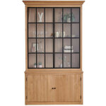 Buffet vaisselier industriel en bois et mtal 4 portes - victoria