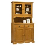 Buffet vaisselier pin miel de style anglais - marron Buffet vaisselier pin miel de style anglais - marron