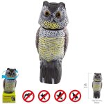 Hibou r�pulsif pour oiseaux 40 cm ? t�te rotative 360� ? poids 0, 464 kg ? pour jardins et espaces ext�rieurs ...