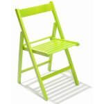 Okaffarefatto - chaise pliante peu encombrante en bois de htre vert bar maison pub mer jardin