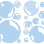 Thedecofactory - bulles de savon - stickers repositionnables motifs bulles de savon
