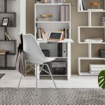 Bureau 70x70 pliable avec �tag�re r�tractable armoire dalia