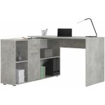 Bureau d'angle carmen avec meuble de rangement, d�cor b�ton