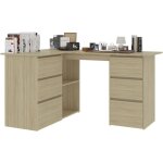 Bureau d'angle ch�ne sonoma 145x100x76