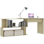 Bureau d'angle ch�ne sonoma 200x50x76