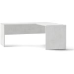 Bureau d'angle droit moderne en ossido white 180x169x h76 cm