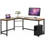 Goplus - bureau d'angle ordinateur en forme l - 167, 5x125, 5x73, 5cm - capacit de charge 100kg - bureau ...