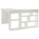 Bureau d'angle avec rangements - coloris : blanc - lileul
