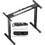 Goplus - bureau assis debout electrique, 109 x 45 x 70 - 120 cm, charge 100 kg, cadre de bureau reglable ...