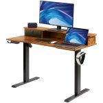 Vevor - bureau assis - debout electrique 60 x 120 x (72 - 110) cm table reglable en hauteur memoire 3 ...