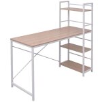 Bureau avec biblioth�que � 4 niveaux ch�ne vidaxl