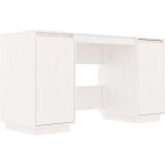 Vidaxl - bureau blanc 140x50x75 cm bois massif de pin Vidaxl - bureau blanc 140x50x75 cm bois massif de pin