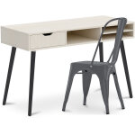 Privatefloor - bureau en bois - design scandinave - beckett + chaise de salle � manger - stylix gris ...