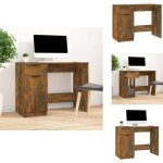 Bureau ch�ne fum� 100x50x75 cm bois d'ing�nierie - bureau - meuble de bureau - bureau informatique - ...