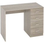 Pegane - bureau coloris chne - longueur 100 x profondeur 50 x hauteur 74 cm