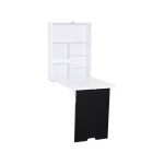 Mh - bureau dépliable étagère et tableau triptyk blanc et noir Mh - bureau dépliable étagère et tableau triptyk blanc et noir