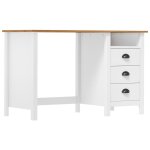Bureau de gamme hill avec 3 tiroirs 120x50x74 cm et plancher de différentes couleurs couleur : brun blanc ... Bureau de gamme hill avec 3 tiroirs 120x50x74 cm et plancher de différentes couleurs couleur : brun blanc ...