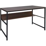 [jamais utilis] bureau hhg - 649, table d'ordinateur table de travail tablette, mtal mdf 120x60cm, ...