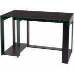 Hhg - jamais utilis] bureau 834, bureau informatique table de bureau, 120x60x76cm, noir - vert