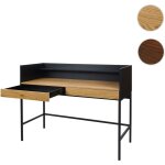 Bureau hwc - j79 - table d'ordinateur de bureau - tiroir 120x50cm bois mtal - aspect chne