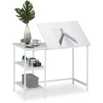 Relaxdays - bureau inclinable, 3 étagères, de nombreux angles, table d'ordinateur travail, hlp: 75 x ... Relaxdays - bureau inclinable, 3 étagères, de nombreux angles, table d'ordinateur travail, hlp: 75 x ...