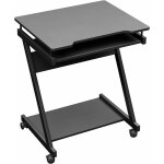 Bureau informatique avec roulettes bureau mobile table roulant table d'ordinateur avec support clavier ... Bureau informatique avec roulettes bureau mobile table roulant table d'ordinateur avec support clavier ...