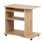 Paris prix - bureau informatique  roulettes 'tao' 80cm beige