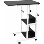 Yongqing - bureau informatique sur roulettes avec tiroirs bureau debout rglable en hauteur table d'appoint ...