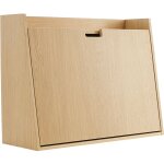 Bureau mural avec rangements scandinave bois clair ch�ne l78 cm gabin