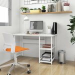 Vidaxl - bureau d'ordinateur avec 2 compartiments latraux ouverts disponibles en diffrentes couleurs ...