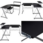 Vidaxl - bureau d'ordinateur d'angle noir 132x112x99cm bois d'ing�nierie - bureau informatique - bureau ...
