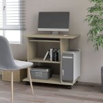 Bureau d'ordinateur chne sonoma 80x50x75 cm agglomr