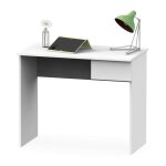 Bureau turin avec tiroir, blanc mat, 90 x 75 x 50 cm