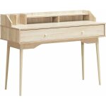 Goplus - bureau d'ordinateur avec tiroir avec poign�es pratiques, table de travail avec niche de rangement ...