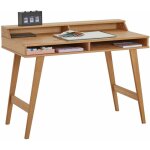 Idimex - bureau secrétaire luna avec niches, en pin massif ? brun Idimex - bureau secrétaire luna avec niches, en pin massif ? brun