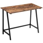 Bureau, table informatique, table d?ordinateur, cadre en acier, dessus de table rustique, poste de travail, ...