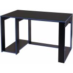 Décoshop26 - bureau table de bureau pour ordinateur 120x60x76cm en mdf noir et bleu 040001451 Décoshop26 - bureau table de bureau pour ordinateur 120x60x76cm en mdf noir et bleu 040001451