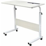 Table pour ordinateur portable r�glable en hauteur, petite table d'appoint 8040 cm amovible avec roulettes ...