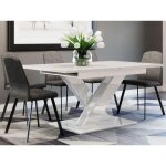 Bestmobilier - buriti - table � manger extensible - blanche - 4 � 6 personnes