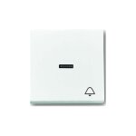 1789ki - 84 plaque de recouvrement, bouton - poussoir, symbole ''''''''sonnette'''''''', davos / blanc ...