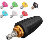Buse rotative et 7 pointes, raccord rapide 1 / 4', 4000 psi, noir, buse turbo pour nettoyeur haute pression, ...